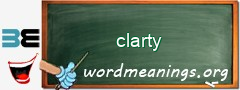 WordMeaning blackboard for clarty